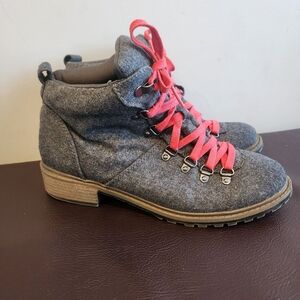 Fergalicious By Fergie Mountain Lace Up Hiking Boot Booties, Size 8